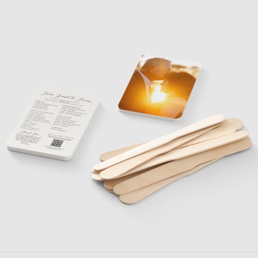 Photo Wedding Program Fan Handwaaier (Niet-gemonteerd)