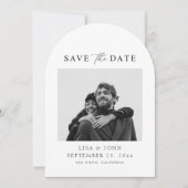Photo Wedding Save the Date Curved   Kaart (Voorkant)