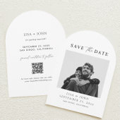 Photo Wedding Save the Date Curved   Kaart