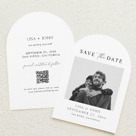 Photo Wedding Save the Date Curved   Kaart