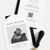 Photo Wedding Save the Date Curved   Kaart