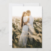 PHOTO Wedding Save the Date Rustic Botanical Green Kaart (Achterkant)