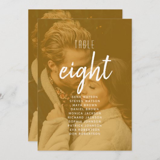 Photo Wedding Seating Chart (Voorkant / Achterkant)