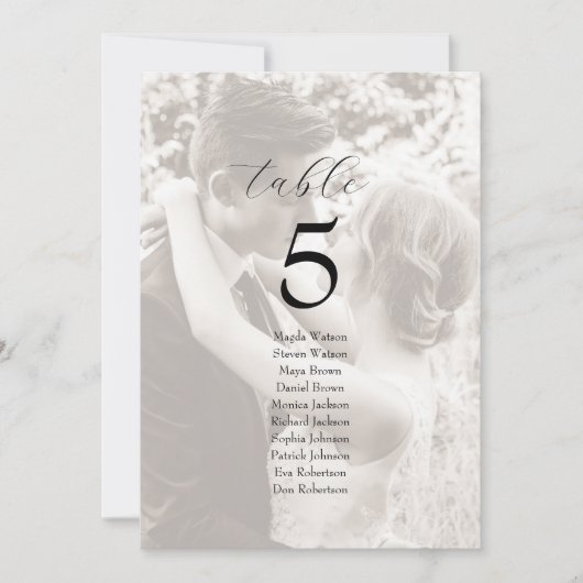 Photo Wedding Seating Chart (Voorkant)
