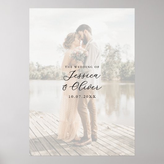 Photo Wedding Signature Guest Book Poster (Voorkant)