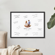 Photo Wedding Signature Guest Book Poster