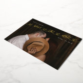 Photo Wedding Website Gold Hearts Save The Date Folie Uitnodiging (Gedraaid)