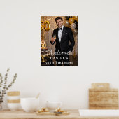 Photo welcome birthday party poster (Keuken)