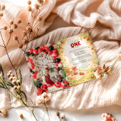 Photo Whimsical Meadow Lady Bug 1st Birthday Kaart