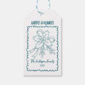 Photo Whimsical Quirky Doodle Holiday Cadeaulabel (Voorkant)