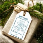 Photo Whimsical Quirky Doodle Holiday Cadeaulabel