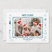 Photo Whimsical Quirky Doodle Holiday Feestdagenkaart (Voorkant)