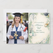 Photo White Coat Dentist Graduation Celebration Aankondiging (Voorkant)