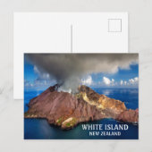 Photo White Island Volcano New Zealand Briefkaart (Voorkant / Achterkant)