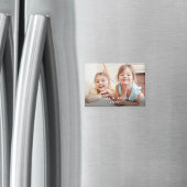 Photo & White Text Overlay Simple Modern Keepsake Magneet