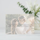 Photo Wildflower Wedding Details Informatiekaartje (Staand voorkant)