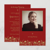 Photo & Wildflowers for Funeral Service (Voorkant / Achterkant)