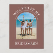 Photo Will You Be My Bridesmaid Proposal Card Kaart (Voorkant)