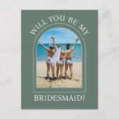 Photo Will You Be My Bridesmaid Proposal Card Kaart (Voorkant)