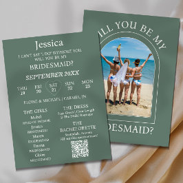 Photo Will You Be My Bridesmaid Proposal Card Kaart