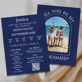 Photo Will You Be My Bridesmaid Proposal Card Kaart