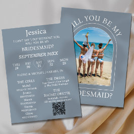 Photo Will You Be My Bridesmaid Proposal Card Kaart