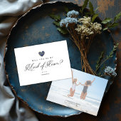 Photo Will You Be My Maid of Honor Navy Heart