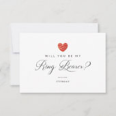 Photo Will You Be My Ring Bearer Red Heart (Voorkant)