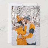 Photo Winter Pine Trees Snowflakes Bridal Shower Kaart (Achterkant)