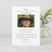  Photo with Message Celebration of Life Kaart (Staand voorkant)