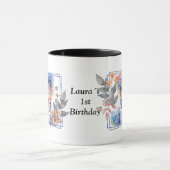 Photo with square flower frame mok (Midden)