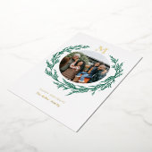 Photo Wreath Monogram  Folie Feestdagenkaart (Gedraaid)