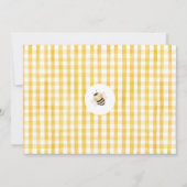 Photo Yellow Daisy Bee First Bee-day Birthday Kaart (Achterkant)