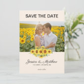 Photo Yellow Sunflowers Wedding Script (Staand voorkant)