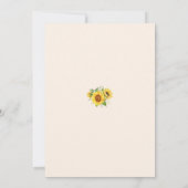Photo Yellow Sunflowers Wedding Script (Achterkant)