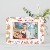 Photobakkerij Sinterklaas Taart Bedankkaart Kerstk Kaart (Staand voorkant)