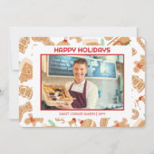 Photobakkerij Sinterklaas Taart Bedankkaart Kerstk Kaart (Voorkant)