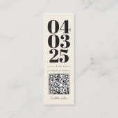 Photobooth Bladwijzer Qrcode De datum opslaan Contactkaartje (Achterkant)