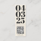 Photobooth Bladwijzer Qrcode De datum opslaan Contactkaartje (Achterkant)