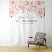 PHOTOBOOTH pioenrozen Roze BRUIDSSUITE Wandkleed (In situ)