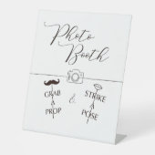 PhotoBooth Reclamebord Met Voetstuk (Voorkant)