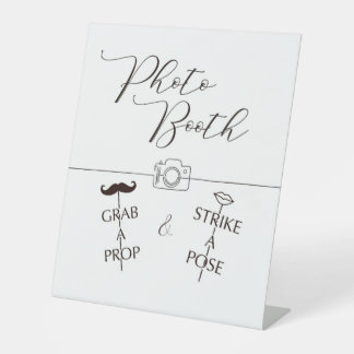 PhotoBooth Reclamebord Met Voetstuk