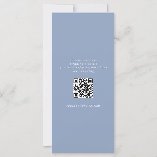 Photobooth Strip QR Blue Wedding Save the Date (Achterkant)