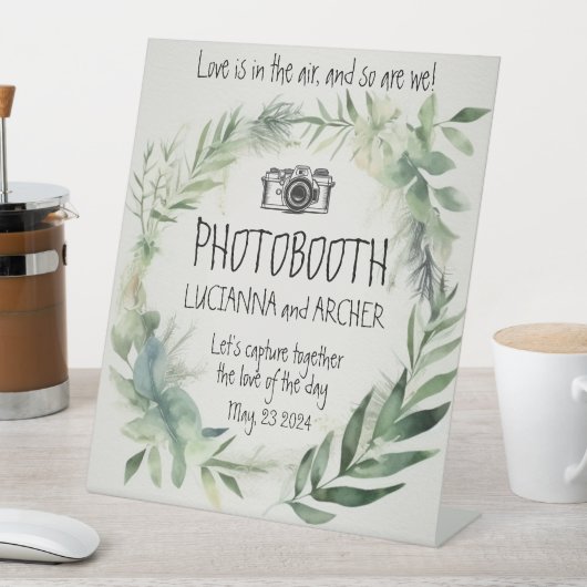 PHOTOBOOTH-teken Reclamebord Met Voetstuk (Insitu)