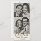  Photobooth Typografie Qrcode Bruiloft Kaart (Voorkant)