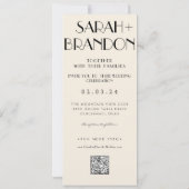  Photobooth Typografie Qrcode Bruiloft Kaart (Achterkant)