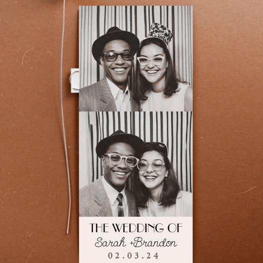  Photobooth Typografie Qrcode Bruiloft Kaart