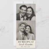  Photobooth Typografie Qrcode Bruiloft Kaart (Voorkant)