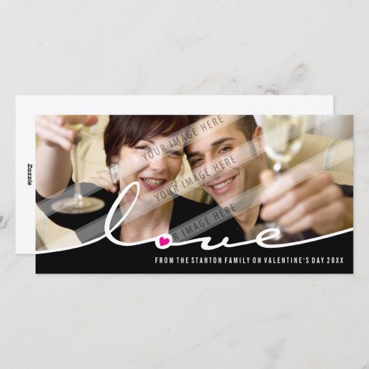 PHOTOCARD VAN VALENTIJN:: liefde waterscheiding 3L Feestdagenkaart (Voorkant / Achterkant)