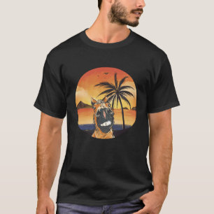 Photocrasher Paard op strand bij zonsondergang Paa T-shirt